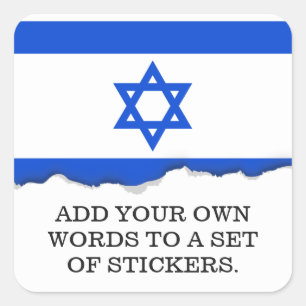Vlag van Israël Vierkante Sticker