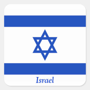 Vlag van Israël Vierkante Sticker