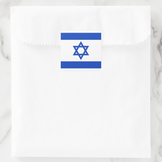 Vlag van Israël Vierkante Sticker (Tas)