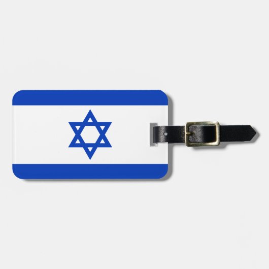 Vlag van Israëlisch Bagagelabel met lederriem (Voorkant horizontaal)
