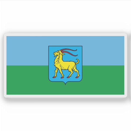 Vlag van Istrië, Kroatië Sticker (Voorkant)