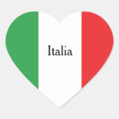 Vlag van Italië Aangepaste Italiaanse Hart Sticker (Voorkant)