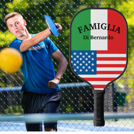 vlag van Italië Amerikaanse vlag Italiaans-Amerika Pickleball Paddle