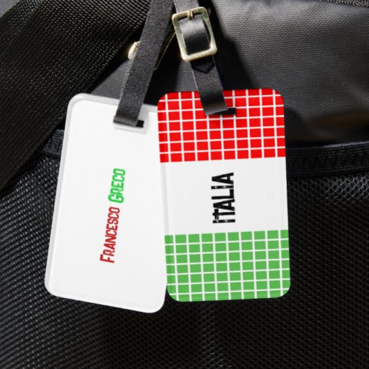 Vlag van Italië Bagagelabel
