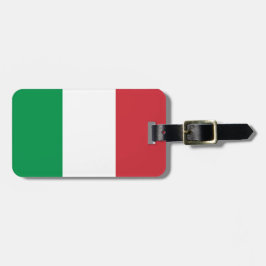 Vlag van Italië Bagagelabel met lederriem