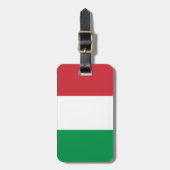 Vlag van Italië Bagagelabel met lederriem (Voorkant verticaal)