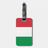 Vlag van Italië Bagagelabel met lederriem (Achterkant verticaal)