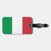 Vlag van Italië Bagagelabel met lederriem (Achterkant horizontaal)
