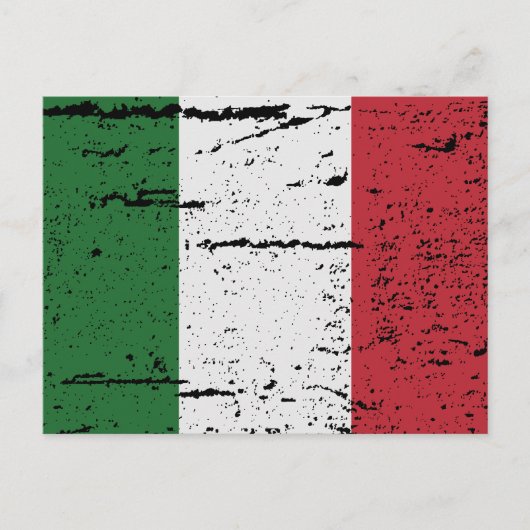VLAG VAN ITALIË BRIEFKAART (Voorkant)