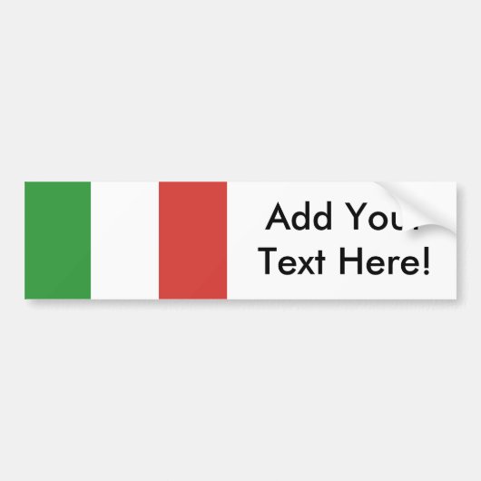 Vlag van Italië Bumpersticker (Voorkant)