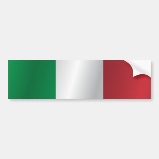 Vlag van Italië Bumpersticker (Voorkant)