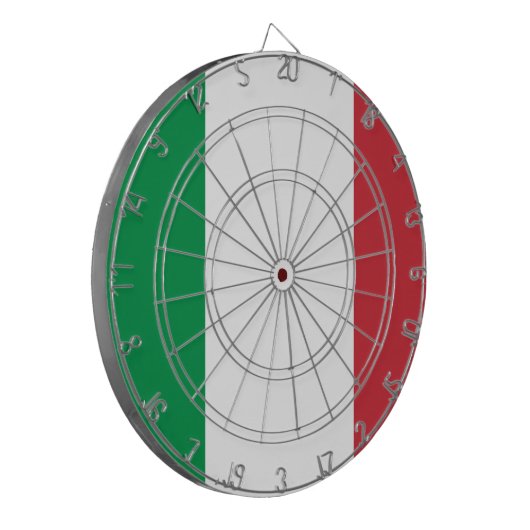 Vlag van Italië Dartbord (Voorkant Links)