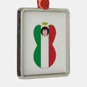Vlag van Italië Engel Metalen Ornament (Rechts)