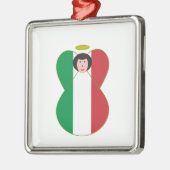Vlag van Italië Engel Metalen Ornament (Links)