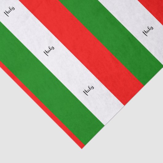 Vlag van Italië, gelabeld Tissuepapier (Detail)