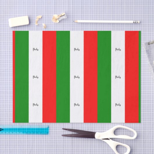 Vlag van Italië, gelabeld Tissuepapier (Craft)