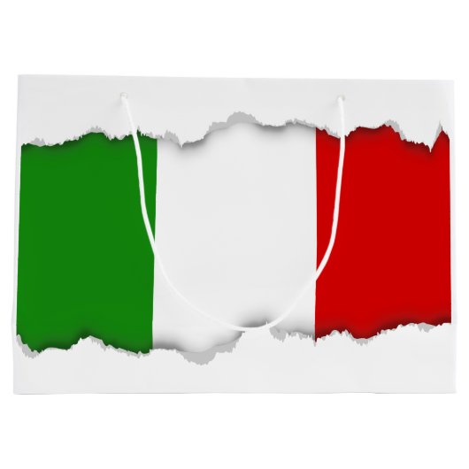 Vlag van Italië Groot Cadeauzakje (Achterkant)