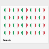 Vlag van Italië Hart Sticker (Vel)