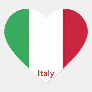 Vlag van Italië Hart Sticker