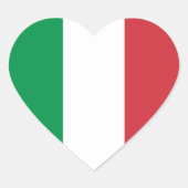 Vlag van Italië Hart Sticker (Voorkant)