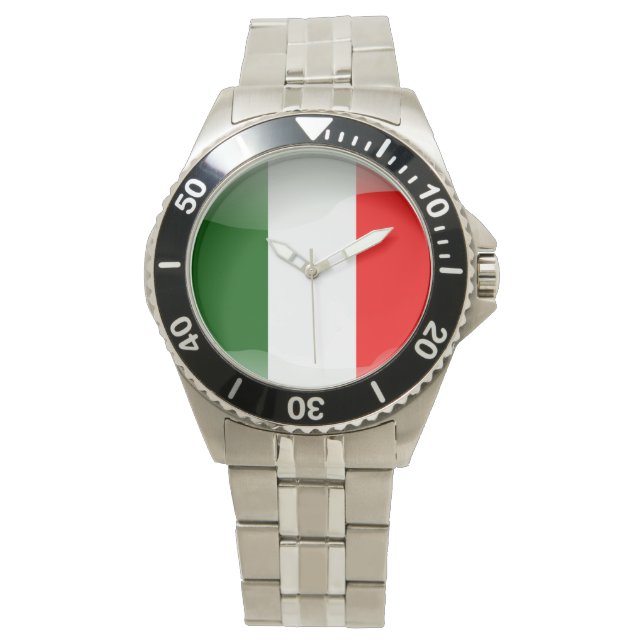 Vlag van Italië Horloge (Voorkant)