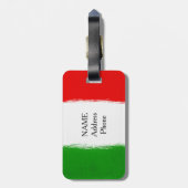 Vlag van Italië. ik hou van italië . Bagagelabel (Achterkant verticaal)