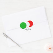 Vlag van Italië. Ik hou van Italië. Hart Sticker (Envelop)