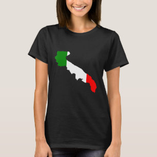 vlag van Italië in de omtrek van Puglia in Puglia T-shirt