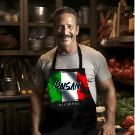 Vlag van Italië Italiaans Schort met vlag zwarte v