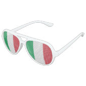 Vlag van Italië, Italiaanse vlag Fun Aviator Zonnebril (Gekanteld)
