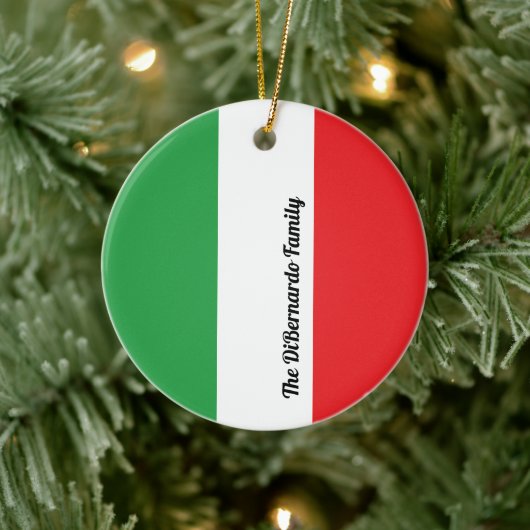 Vlag van Italië Italiaanse vlag gepersonaliseerd Keramisch Ornament (Boom)