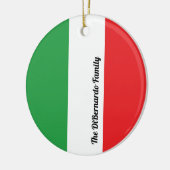 Vlag van Italië Italiaanse vlag gepersonaliseerd Keramisch Ornament (Links)