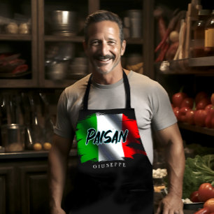 Vlag van Italië Italiaanse Vlag Zwarte Schort