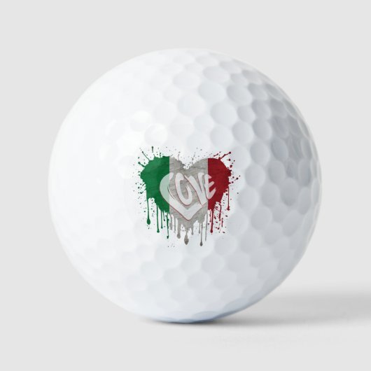 Vlag van Italië Leuk Golfballen (Voorkant)