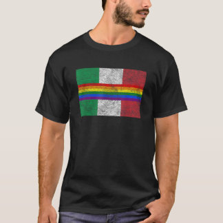 VLAG VAN ITALIË LGBTQ GAY PRIDE REGENBOOG BANNER T T-SHIRT