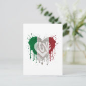 Vlag van Italië Liefde Briefkaart (Staand voorkant)