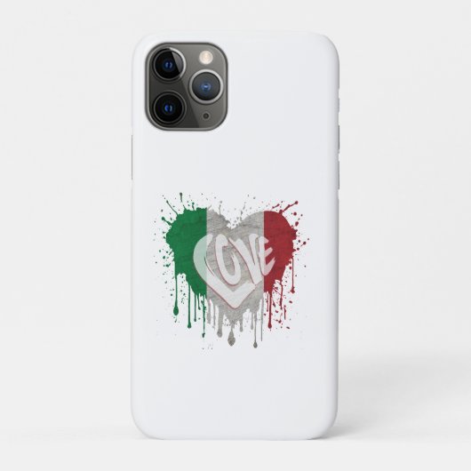 Vlag van Italië liefde Case-Mate iPhone Case (Achterkant)