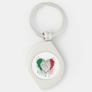 Vlag van Italië liefde Sleutelhanger