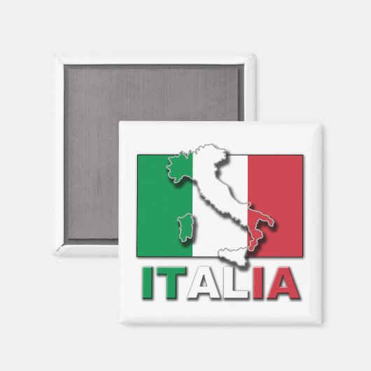 Vlag van Italië Magneet (Voorkant / Achterkant)