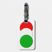Vlag van Italië. Naam. Tekst. Bagagelabel (Achterkant verticaal)