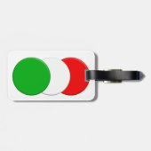 Vlag van Italië. Naam. Tekst. Bagagelabel (Achterkant horizontaal)