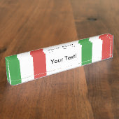 Vlag van Italië Naambordje (Zijkant)