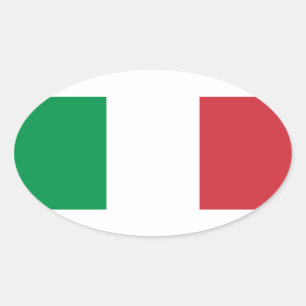 Vlag van Italië Ovale Sticker