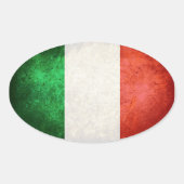Vlag van Italië Ovale Sticker (Voorkant)
