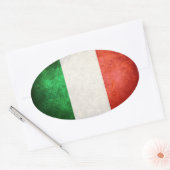 Vlag van Italië Ovale Sticker (Envelop)