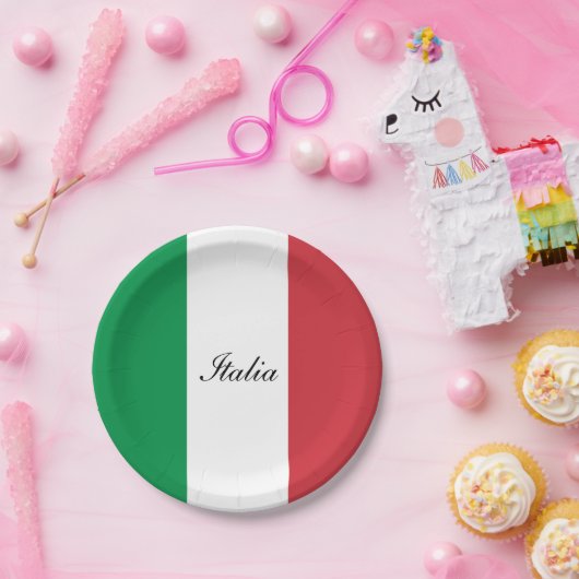 Vlag van Italië Papieren Bordje (Feest)