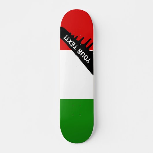 Vlag van Italië Persoonlijk Skateboard (Voorkant)