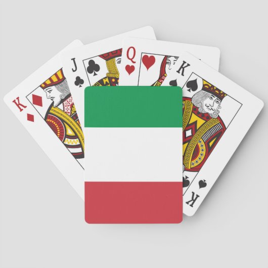 Vlag van Italië Pokerkaarten (Achterkant)