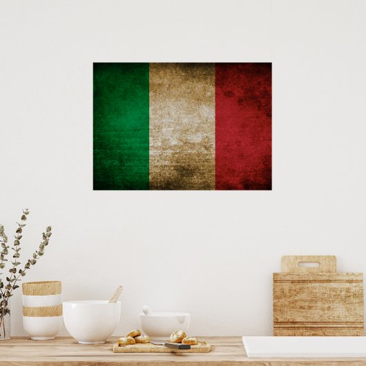  vlag van Italië Poster (Keuken)