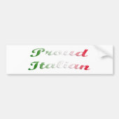 Vlag van Italië. Proud Italiaans. Bumpersticker (Voorkant)